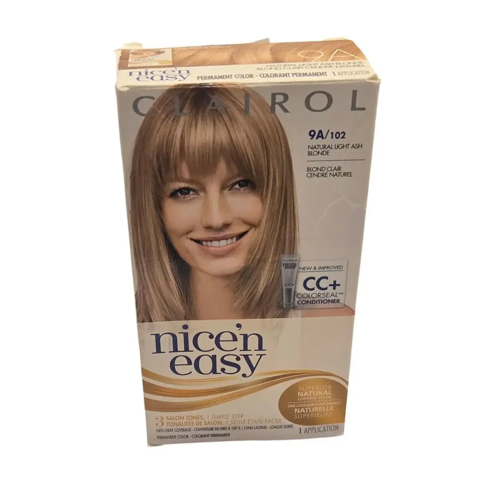 Clairol Nice 'N Easy Permanent Hair Color 9A Light Ash Blonde Open Box